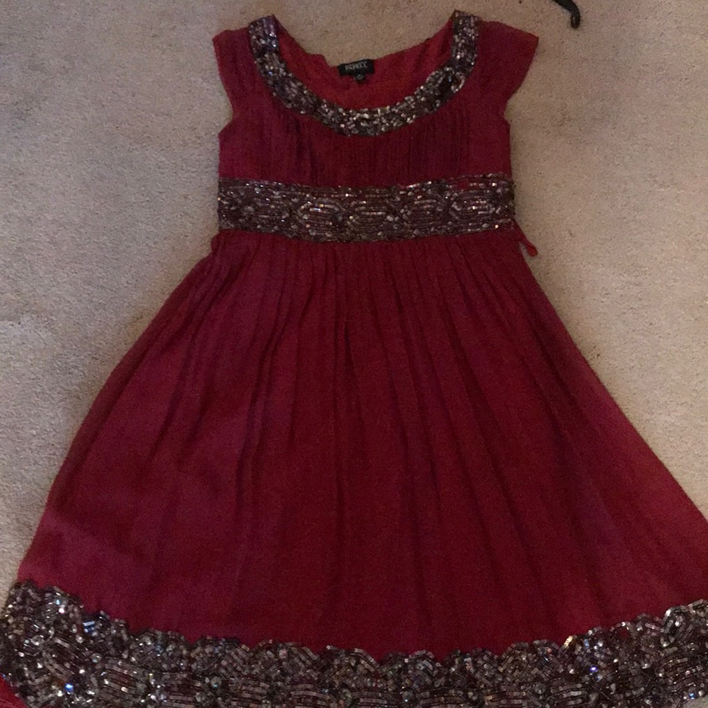 Burgundy Evening Dress